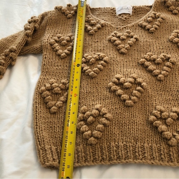 CHICWISH Knit Your Love sweater in tan brown size small - Picture 8 of 12
